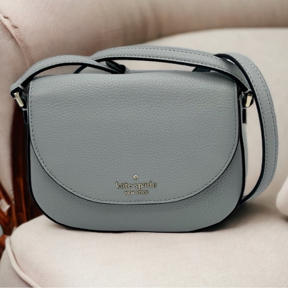 LIKE NEW Kate Spade Leila Mini Flap Crossbody - Avalon Mist